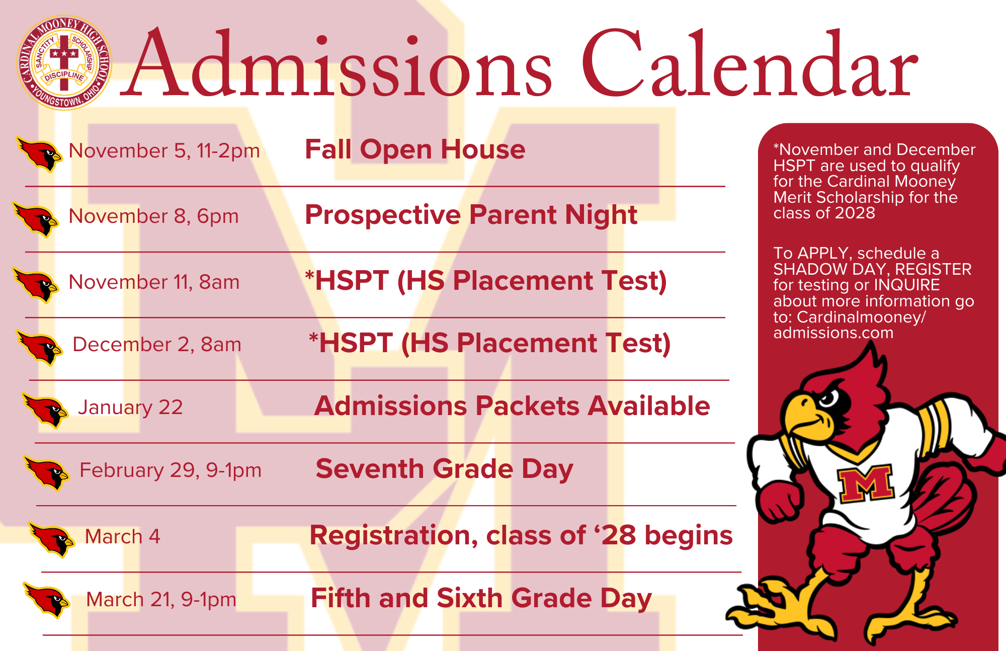 Admissions - Cardinal Mooney
